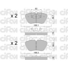 822-335-0 CIFAM Комплект тормозных колодок, дисковый тормоз