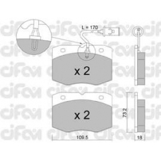 822-139-0 CIFAM Комплект тормозных колодок, дисковый тормоз