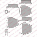 LP1903 DELPHI Комплект тормозных колодок, дисковый тормоз