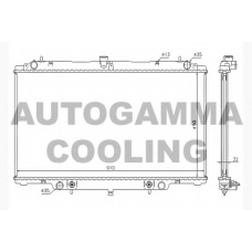 104544 AUTOGAMMA Радиатор, охлаждение двигателя