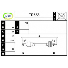 TR556 SERA Приводной вал