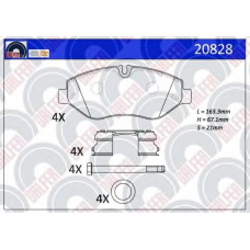 20828 GALFER Комплект тормозных колодок, дисковый тормоз
