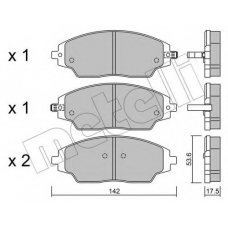 22-1008-0 METELLI Комплект тормозных колодок, дисковый тормоз