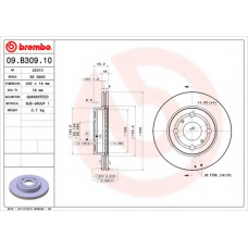 09.B309.10 BREMBO Тормозной диск