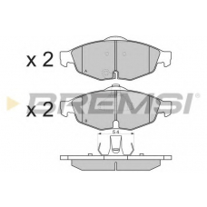 BP3346 BREMSI Комплект тормозных колодок, дисковый тормоз