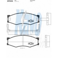BP-6506 KAVO PARTS Комплект тормозных колодок, дисковый тормоз
