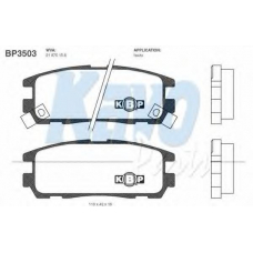 BP-3503 KAVO PARTS Комплект тормозных колодок, дисковый тормоз