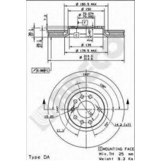 BS 8495 BRECO Тормозной диск