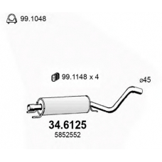34.6125 ASSO Средний глушитель выхлопных газов