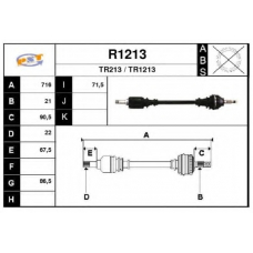 R1213 SNRA Приводной вал