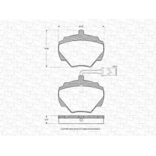 363702161000 MAGNETI MARELLI Комплект тормозных колодок, дисковый тормоз