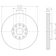 MDC1393 MINTEX Тормозной диск