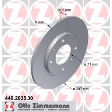 440.2035.00 ZIMMERMANN Тормозной диск