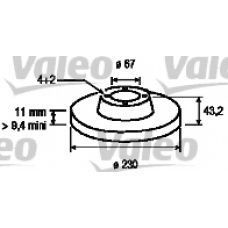 186777 VALEO Тормозной диск