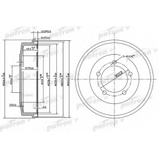 PDR1002 PATRON Тормозной барабан