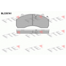 BL2207A1 FTE Комплект тормозных колодок, дисковый тормоз