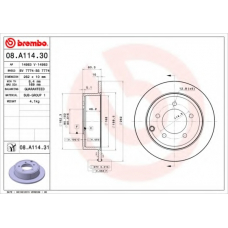 BS 7774 BRECO Тормозной диск