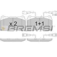 BP2836 BREMSI Комплект тормозных колодок, дисковый тормоз
