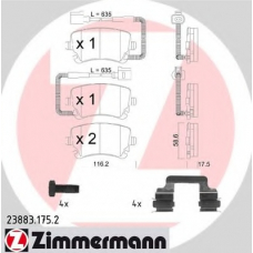 23883.175.2 ZIMMERMANN Комплект тормозных колодок, дисковый тормоз