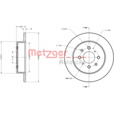 6110400 METZGER Тормозной диск