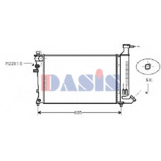 060690N AKS DASIS Радиатор, охлаждение двигателя