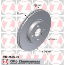 590.2576.00 ZIMMERMANN Тормозной диск