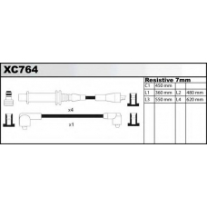 XC764 QUINTON HAZELL Комплект проводов зажигания
