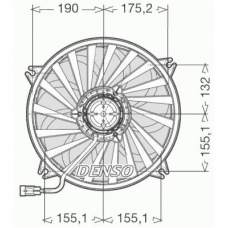 DER07005 DENSO Вентилятор, охлаждение двигателя