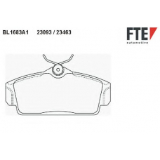 BL1683A1 FTE Комплект тормозных колодок, дисковый тормоз