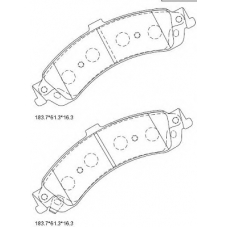 KD6342 ASIMCO Комплект тормозных колодок, дисковый тормоз