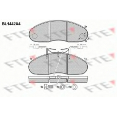 BL1442A4 FTE Комплект тормозных колодок, дисковый тормоз