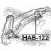 HAB-122 FEBEST Подвеска, рычаг независимой подвески колеса