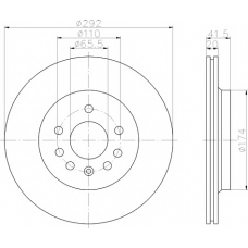 8DD 355 122-542 HELLA PAGID Тормозной диск