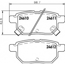 8DB 355 013-581 HELLA Комплект тормозных колодок, дисковый тормоз