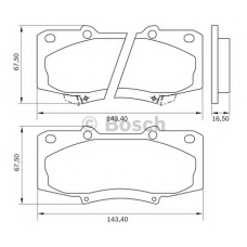 0 986 BB0 888 BOSCH Комплект тормозных колодок, дисковый тормоз