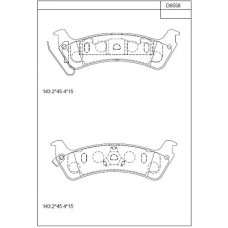 KD6558 ASIMCO Комплект тормозных колодок, дисковый тормоз