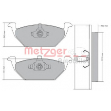 1170027 METZGER Комплект тормозных колодок, дисковый тормоз
