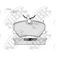 PN0297W NiBK Комплект тормозных колодок, дисковый тормоз