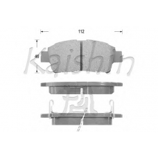 D2174 KAISHIN Комплект тормозных колодок, дисковый тормоз