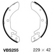 VBS255 MOTAQUIP Комплект тормозных колодок