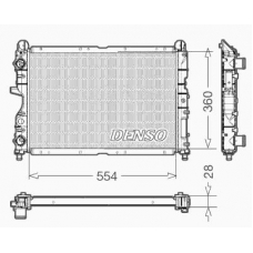 DRM01003 DENSO Радиатор, охлаждение двигателя