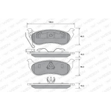 151-2405 WEEN Комплект тормозных колодок, дисковый тормоз