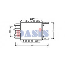 070100N AKS DASIS Радиатор, охлаждение двигателя