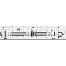 BBH7062 BORG & BECK Тормозной шланг