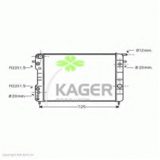 31-0793 KAGER Радиатор, охлаждение двигателя