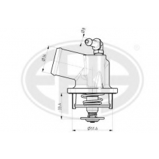 350013 ERA Термостат, охлаждающая жидкость