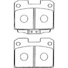 D2N012 AISIN Комплект тормозных колодок, дисковый тормоз