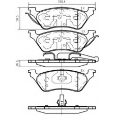 K641100 Vema Комплект тормозных колодок, дисковый тормоз