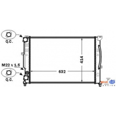 8MK 376 714-611 HELLA Радиатор, охлаждение двигателя