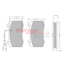 1170551 METZGER Комплект тормозных колодок, дисковый тормоз